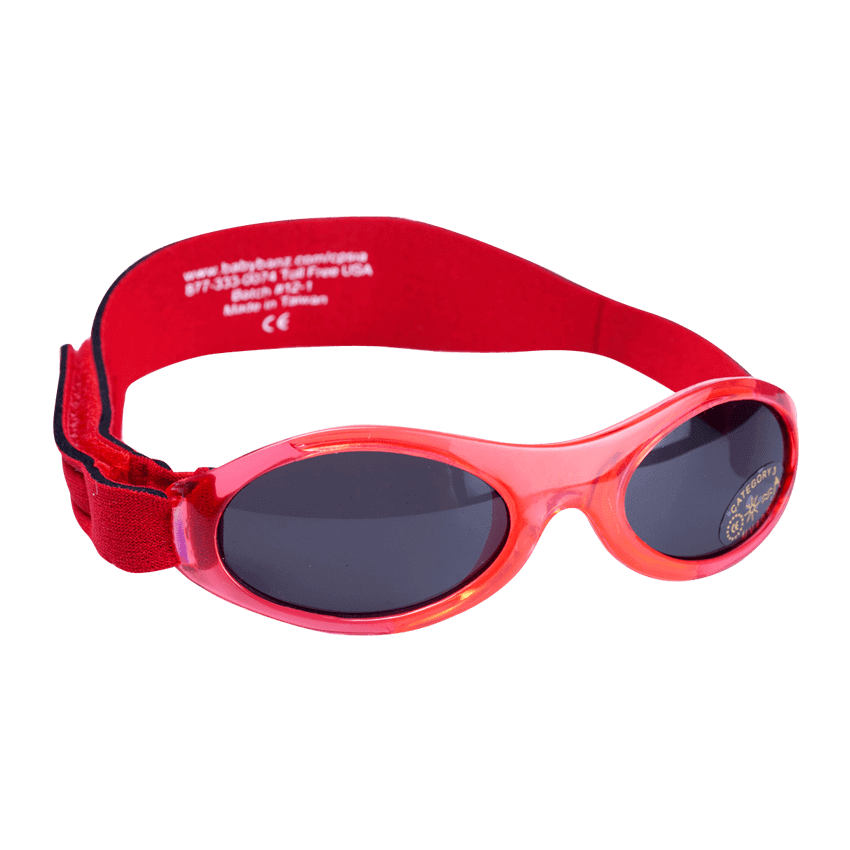 Solbriller for barn og baby i klassisk stil. Klassisk rød farge.