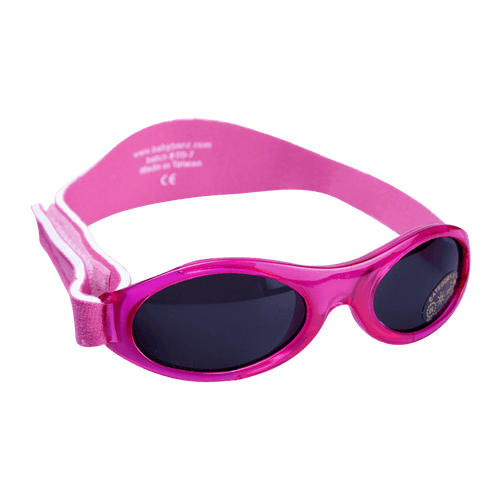 Rosa Baby Banz solbriller for barn og baby.