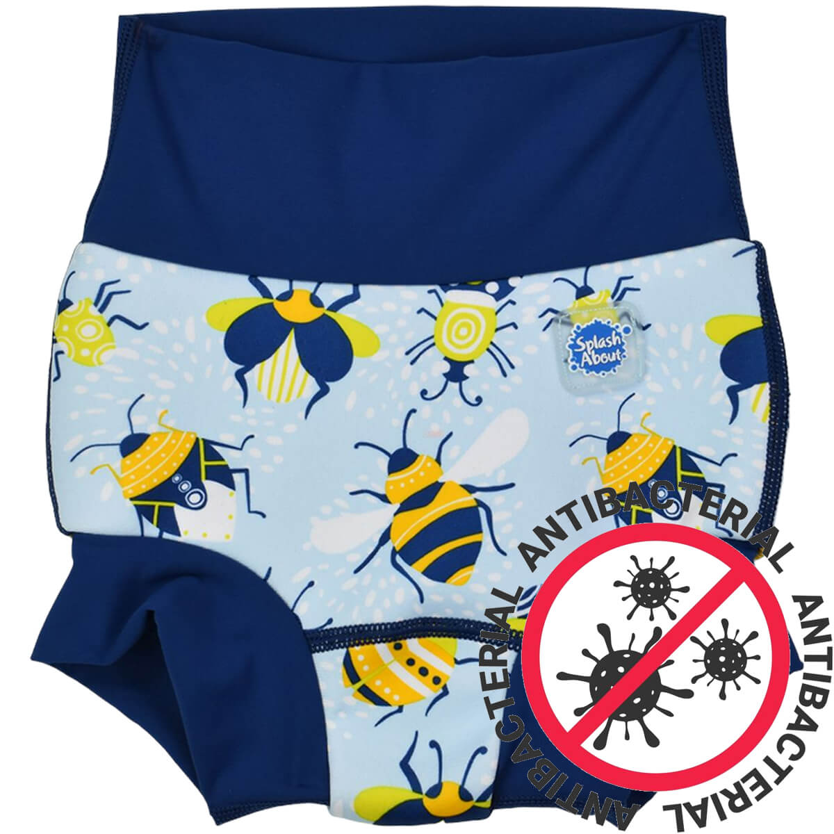 Babysvømming badebukse med bakteriedrepende innerbleie - Happy Nappy DUO™ Bugs Life