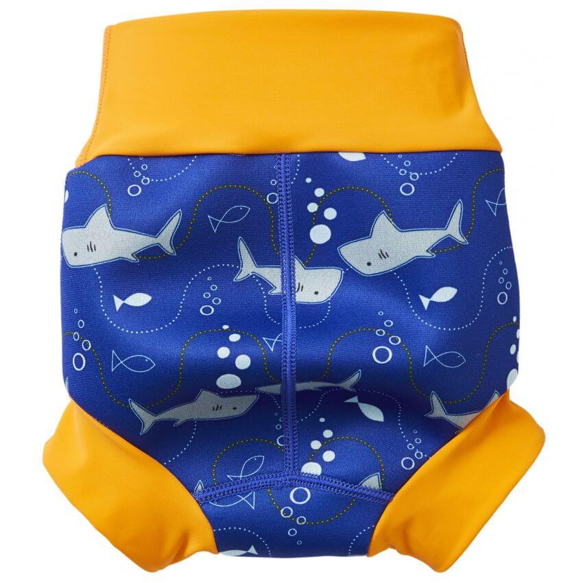 Badebukse for babysvømming - Happy Nappy Shark Orange