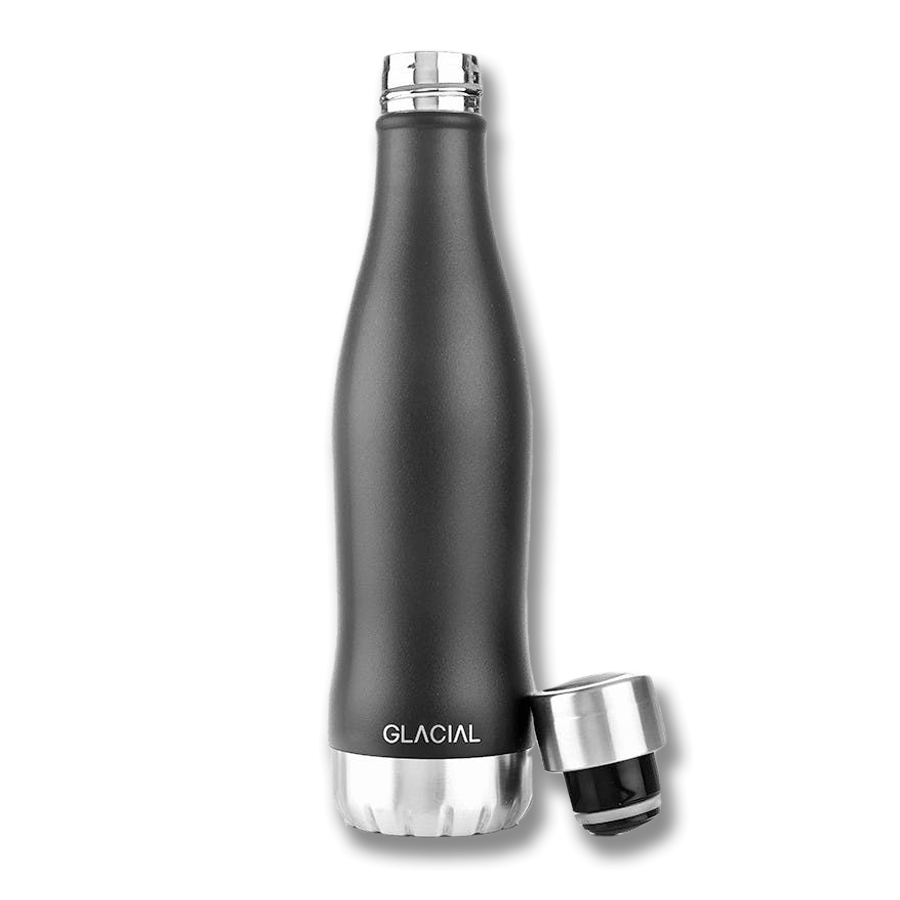 Holdbar vannflaske - Matte Black 400 ml