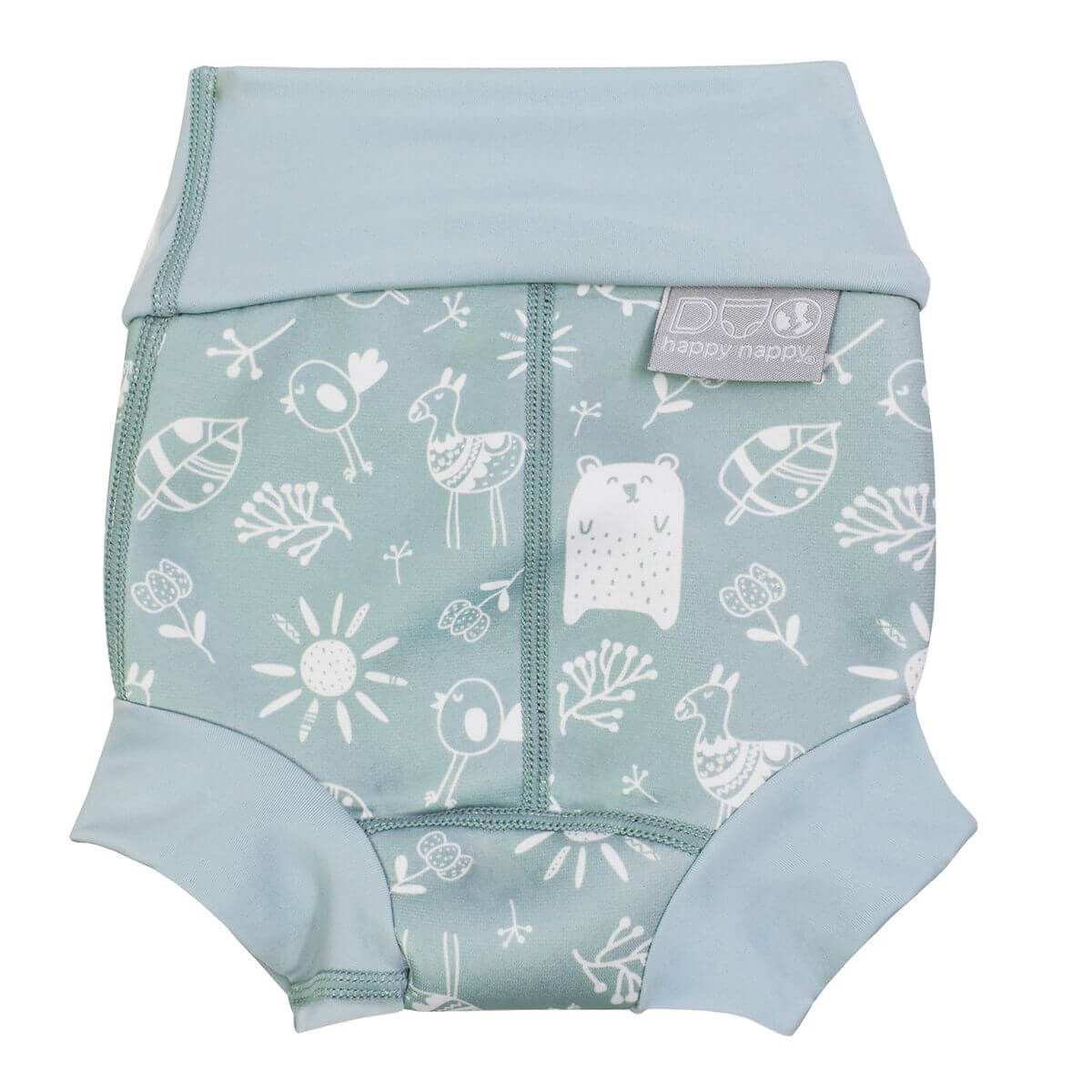 Babysvømming badebukse med bakteriedrepende innerbleie - Happy Nappy DUO™ Sunny Bear - Bakside