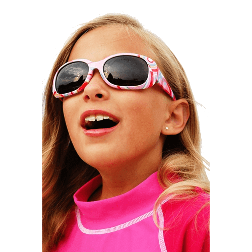 Junior Banz Solbriller - Rosa striper (JBanz Pink Multistripe)