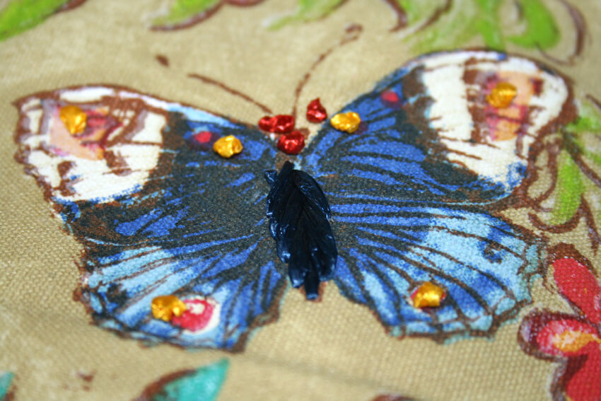 Piero Erbacci (PE Florence) Strandveske - Butterfly & Flower XL Shopper