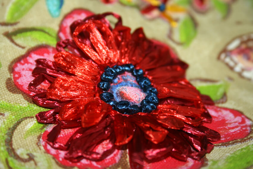 Piero Erbacci (PE Florence) Strandveske - Butterfly & Flower XL Shopper