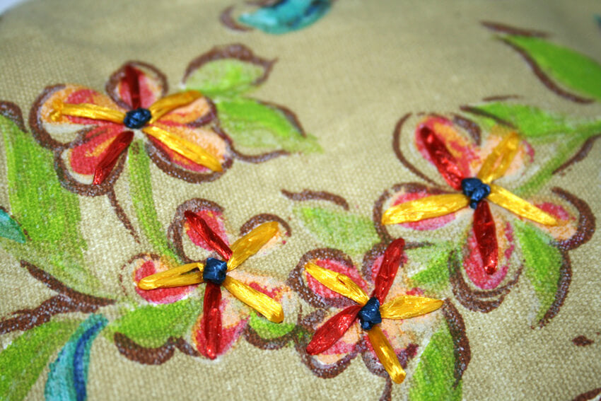 Piero Erbacci (PE Florence) Strandveske - Butterfly & Flower XL Shopper