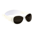 Hvite solbriller i retrostil for baby og barn (Retro Banz White)