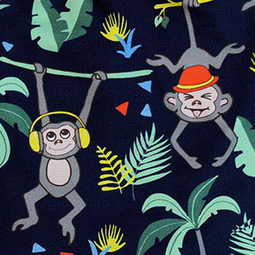 Solhatt UPF50 for barn og baby - Blå med dyr