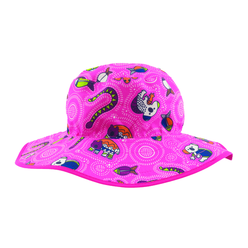 Rosa UPF50+ solhatt med stor brem - Banz Dreamtime Pink