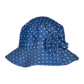 Solhatt med UPF50+ solbeskyttelse - Blå med hvite prikker (Banz Blue dot)
