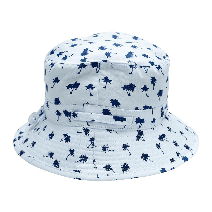 Solhatt med UPF50+ solbeskyttelse - Lys blå med palmer (Banz Blue palm)