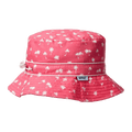 Solhatt med UPF50+ solbeskyttelse - Rosa med hvite palmer (Banz Pink palm)