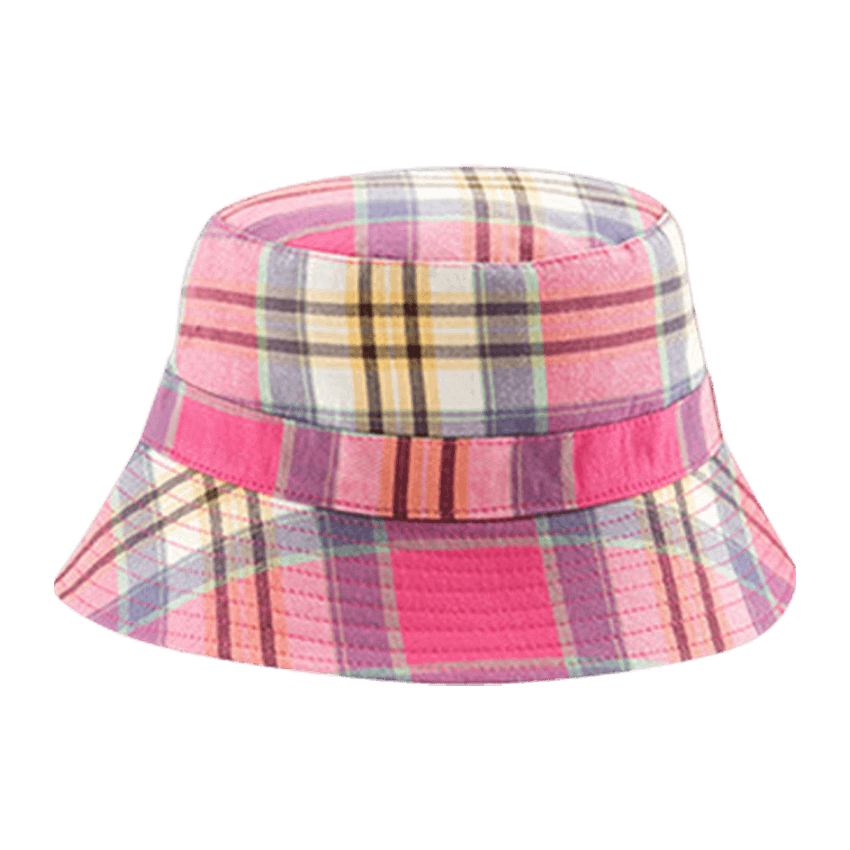 Solhatt med UPF50+ solbeskyttelse - Rosa med striper (Banz Pink check)