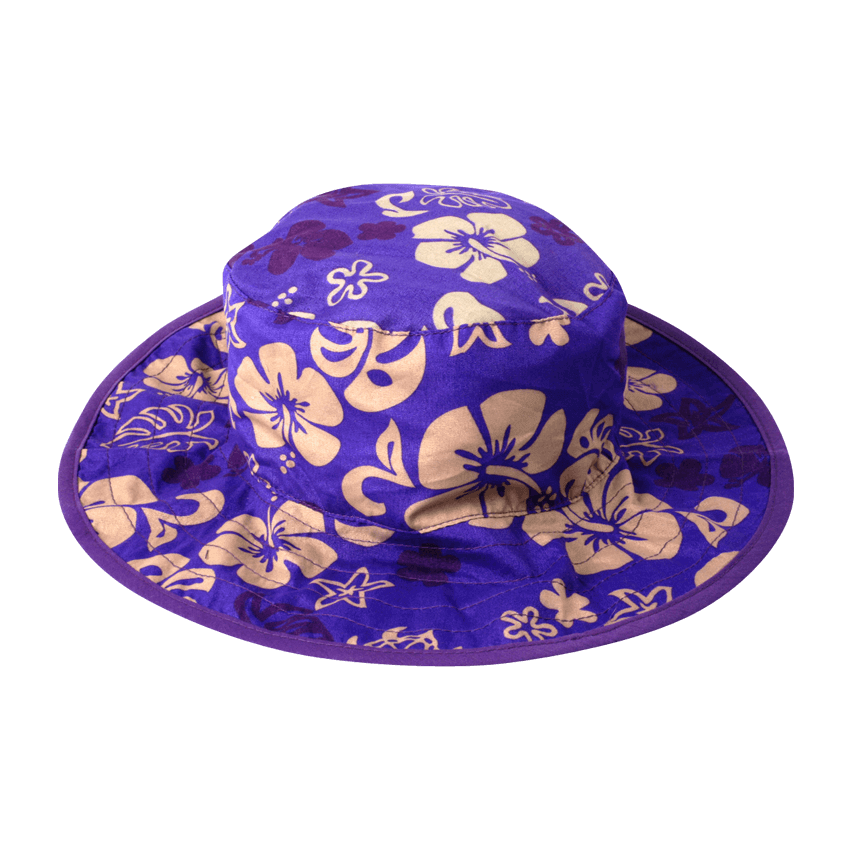 Solhatt med UV-beskyttelse - Lilla Blomster (Banz Purple Flowers)