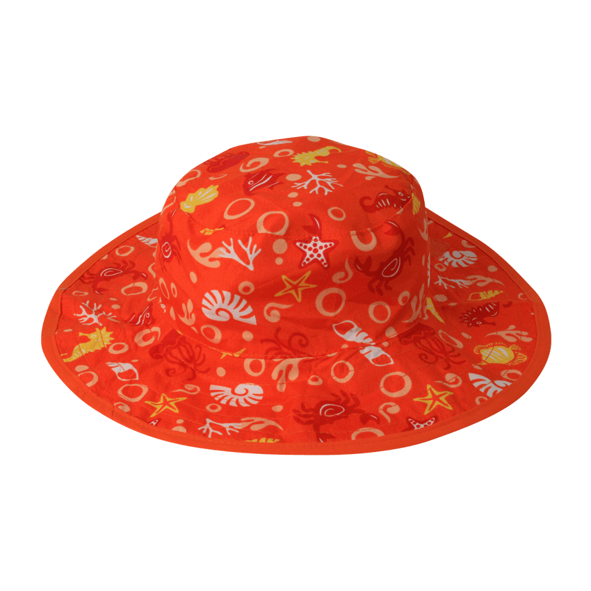 Solhatt med UV-beskyttelse - Oransje Sjødyr (Banz Orange Sea Creatures)