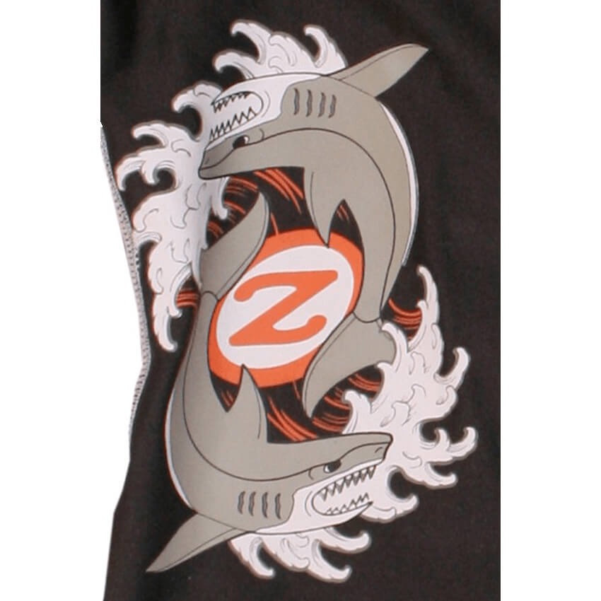 Zunblock UV drakt - Sharkbite Sort / Oransje