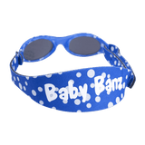Blå og hvite Baby Banz / Kidz Banz solbriller for barn.
