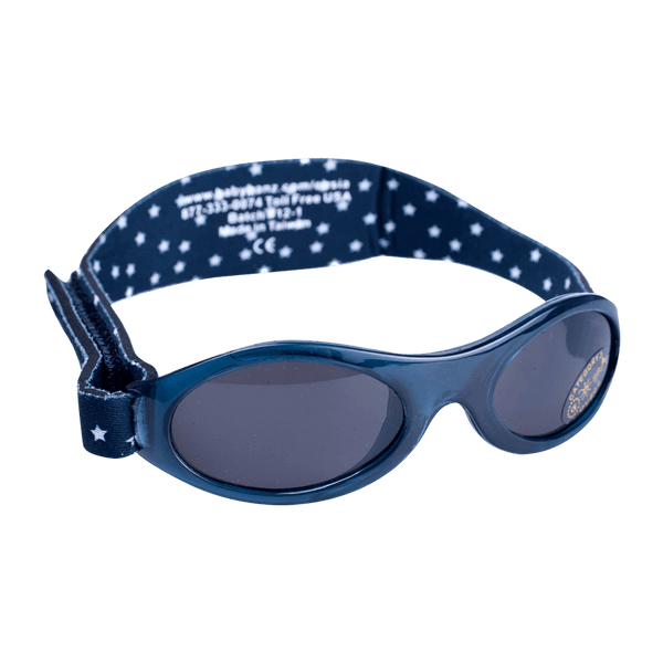 Baby Banz / Kidz Banz solbriller for barn og baby - Mørkeblå (Adventure Navy star)