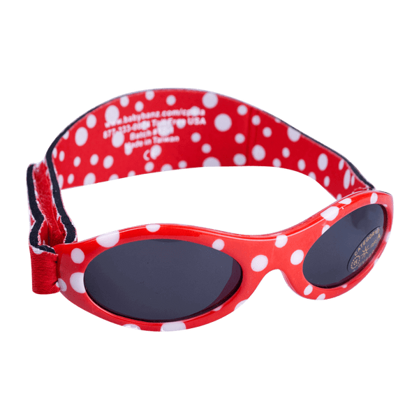 Baby Banz solbriller for barn. Røde prikker.