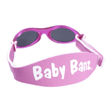 Rosa Baby Banz solbriller for barn og baby.