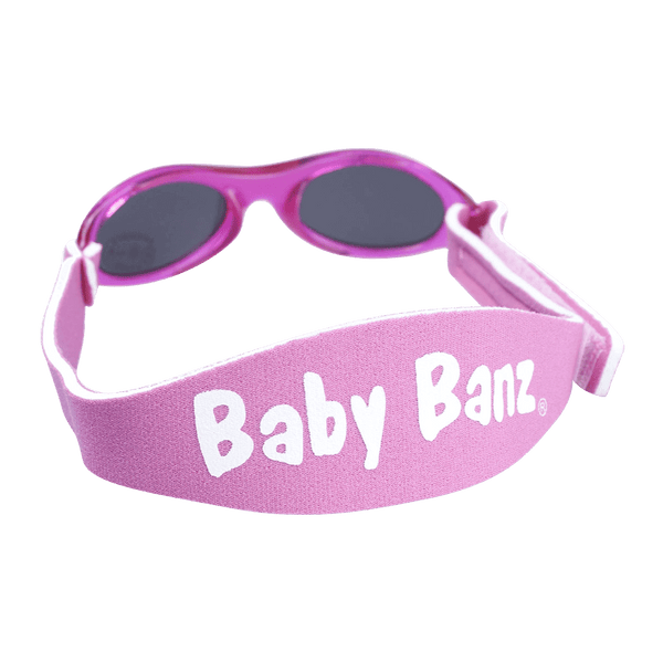 Rosa Baby Banz solbriller for barn og baby.