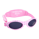 Rosa og hvite solbriller for barn og baby