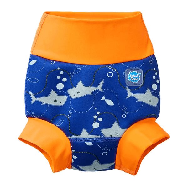 Badebukse for babysvømming - Happy Nappy Shark Orange