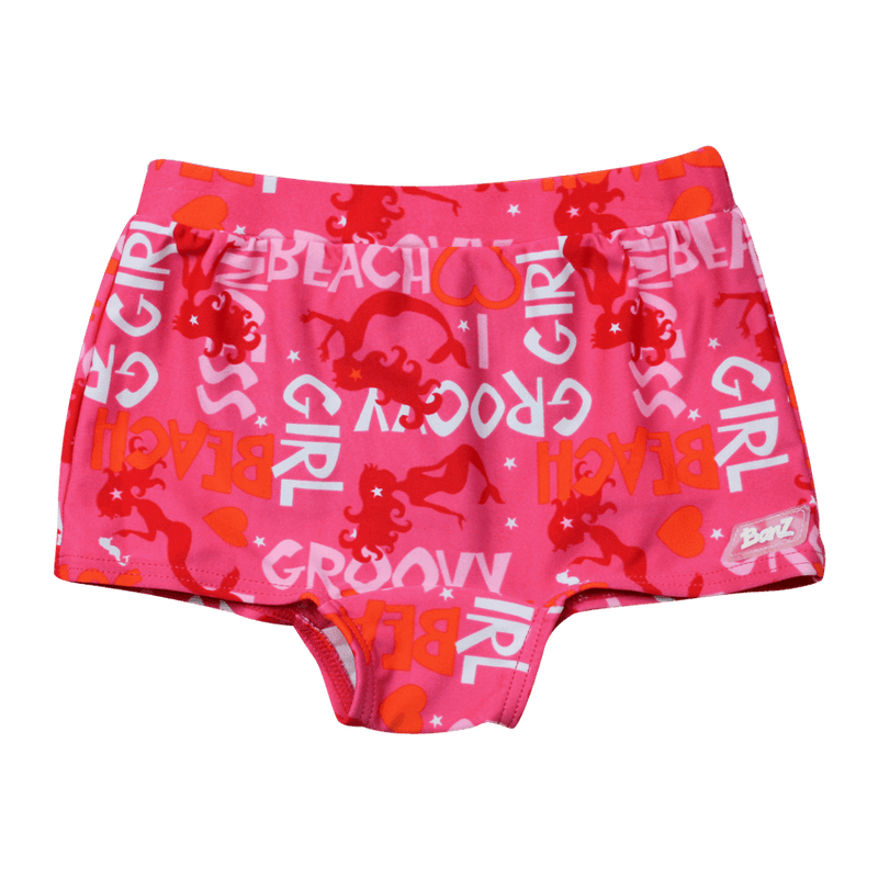 Badebukse rosa med UV-beskyttelse (Banz Pink Graffiti Shorts)