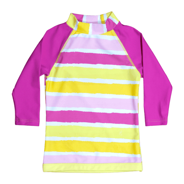 Langermet UV trøye i Rosa og gul - Banz Sun Blossom