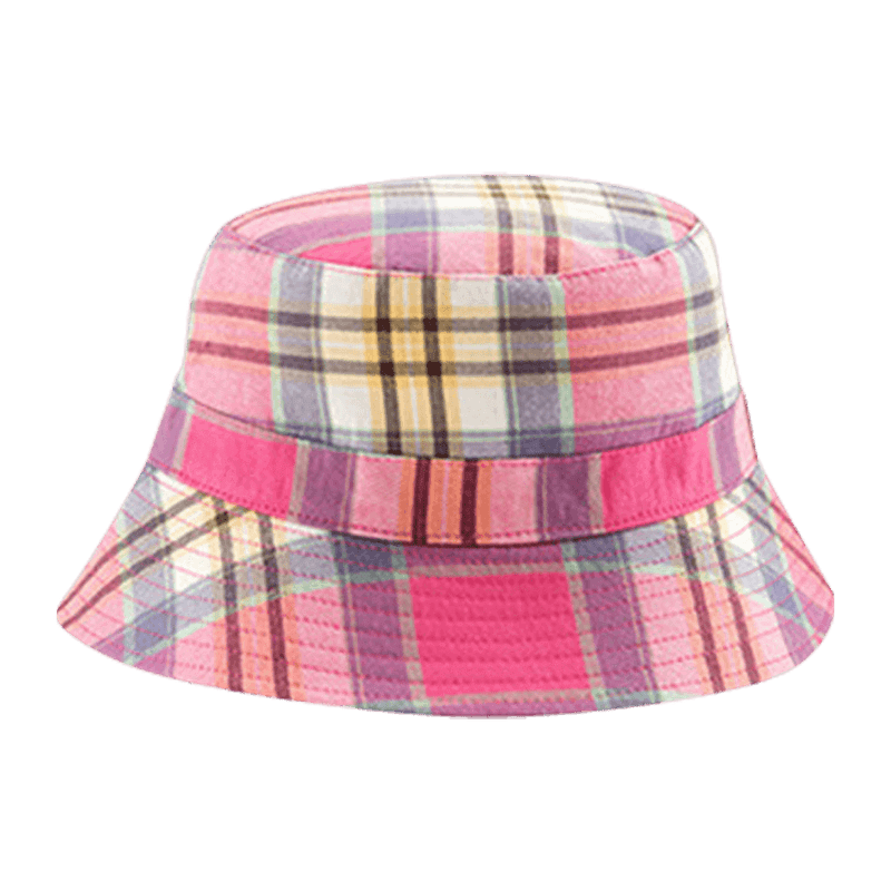 Solhatt med UPF50+ solbeskyttelse - Rosa med striper (Banz Pink check)
